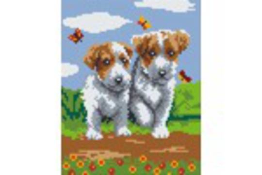 Terrier Duo Four [4] Baseplate PixelHobby Mini-mosaic Art Kit